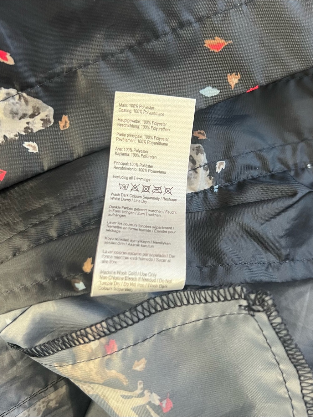 Joules Golightly Packable Waterproof Blue Rain Jacket May Day Dog Size US 10 - Picture 13 of 15